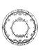 Paisley Printed Fridge Magnet White/Black 5.5cm