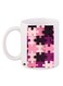 Puzzle Printed Coffee Mug White/Pink/Purple 11ounce