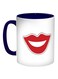 Smiling Lips Printed Coffee Mug Red/White/Blue