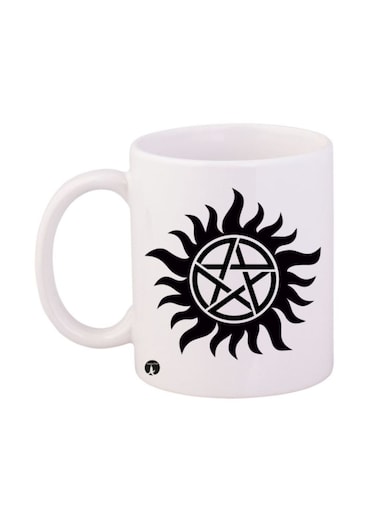 Supernatural Printed Mug White/Black 12ounce