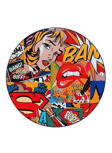 Pop Art Printed Fridge Magnet Multicolour