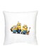 Minion Character Printed Cushion White/Yellow/Blue 16x16inch