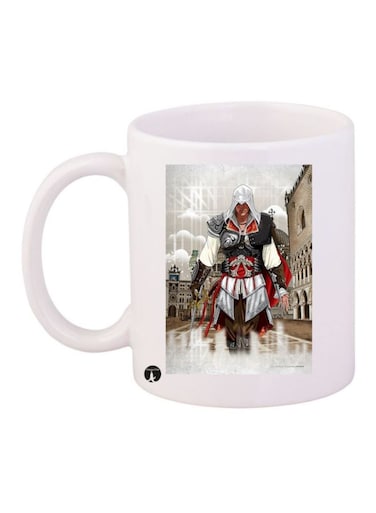 Assassin's Creed Video Game Printed Mug White/Grey/Red Standard Size