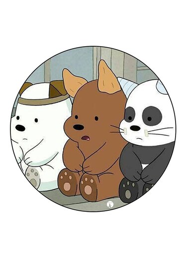 We Bare Bears Printed Fridge Magnet Multicolour