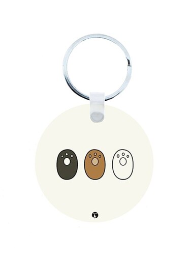 We Bare Bear Wooden Keychain