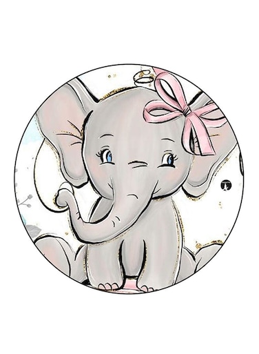 An Elephant Printed Fridge Magnet Multicolour