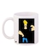 Johnny Bravo Printed Coffee Mug White/Black/Yellow