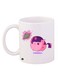 Cartoon Printed Coffee Mug White/Pink/Green 11ounce