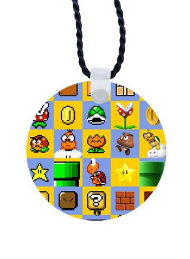 Super Mario Printed Car Mirror Pendant