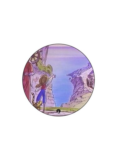 The Anime Jazeerat Al Kanz Theme Printed Fridge Magnet Blue/Green/Red