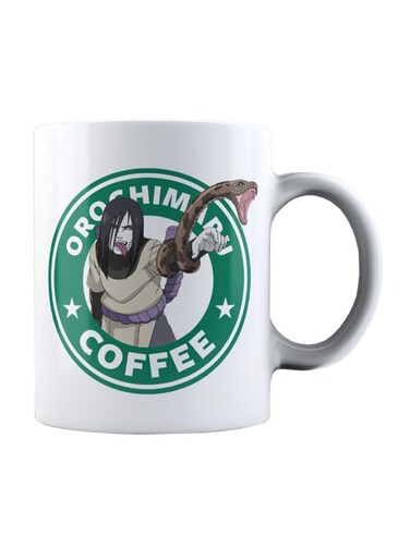 Orochimaru Printed Ceramic Coffee Mug White