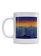 Cityscape Printed Coffee Mug White/Blue/Yellow 350ml