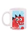 Cartoon Printed Coffee Mug White/Red/Blue 11ounce