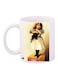 Girl Printed Coffee Mug White/Beige/Yellow 11ounce