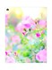 Floral Themed Metallic Plate Green/Purple/Yellow 20x15cm
