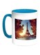 A Painting Of Paris Printed Coffee Mug Blue/White/Brown 11ounce