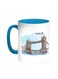 Bridge Of London Printed Coffee Mug Turquoise/White 11ounce