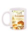 Cafe Parissien Printed Coffee Mug White/Brown/Beige 11ounce