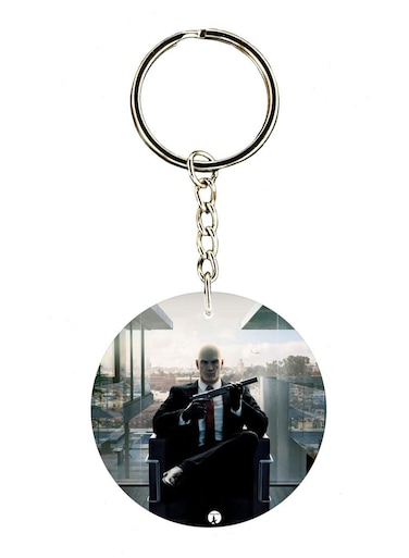 The Hitman Video Game Printed Keychain