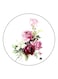 Floral Printed Fridge Magnet Pink/Green/White 5.5cm