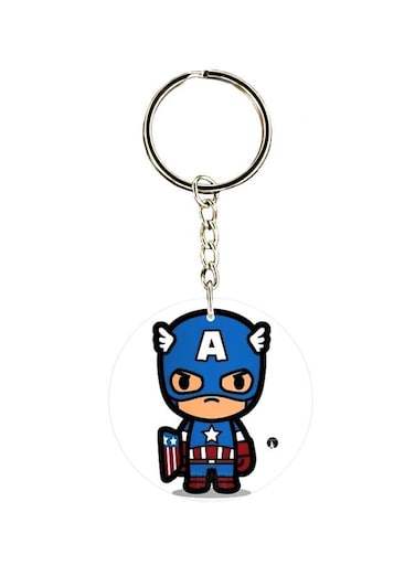 Captain America Printed Keychain