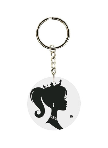 Girl With Crown Themed Keychain