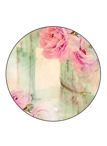 Flowers Printed Fridge Magnet Round Multicolour