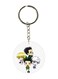 Double Sided Anime Hunter X Printed Keychain Green/White/Black
