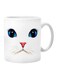 Cat Printed Ceramic Mug White/Blue/Pink