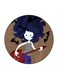 Girl Printed Fridge Magnet Multicolour 5.5 x 5.5cm