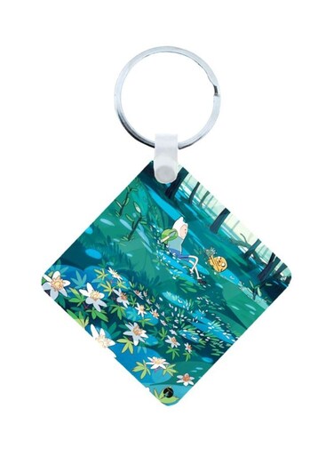 Adventure Time Printed Keychain Blue/Green