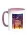 Enjoy The Summer Time Printed Coffee Mug Pink/White/Blue 11ounce