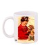 Girl Printed Coffee Mug White/Red/Yellow 11ounce