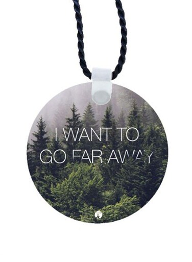 English Phrases Printed Car Mirror Pendant