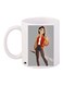 Cartoon Printed Coffee Mug White/Red/Brown 11ounce