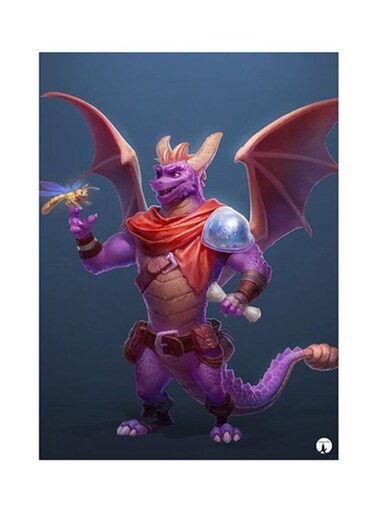 Video Game Spyro Metal Plate Poster Multicolour 15x20centimeter