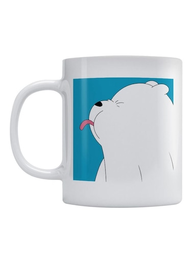 Cute Deer Printed Ceramic Mug White/Blue/Pink 350ml