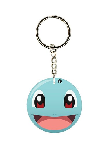 Pokemon Printed Keychain Silver/Blue/Red