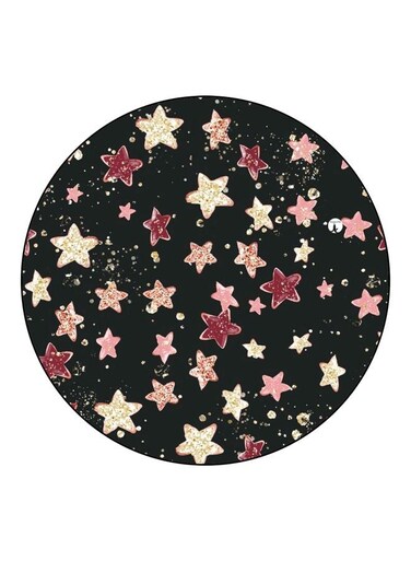Stars Printed Fridge Magnet Black/Red/Pink 5.5cm
