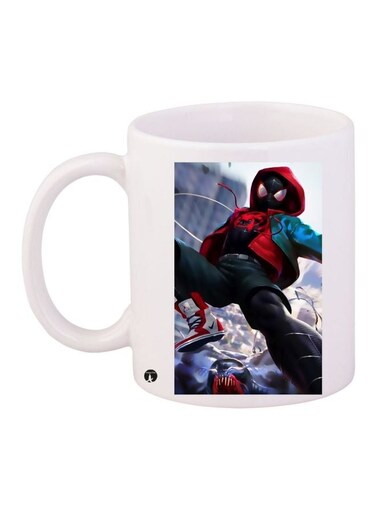 Spiderman Printed Coffee Mug White/Blue/Black 11ounce