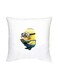 Minion Character Printed Cushion White/Yellow/Blue 16x16inch