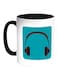 Headphones Printed Coffee Mug White/Black 11ounce