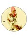 Printed Fridge Magnet Beige/Red/Black 5.5cm