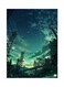 A Night Sky Metal Plate Poster Multicolor 15x20centimeter