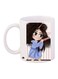 Printed Ceramic Coffee Mug White/Blue/Pink