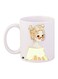 Cartoon Girl Printed Coffee Mug White/Beige/Yellow
