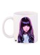 Cartoon Girl Printed Coffee Mug White/Blue/Pink 11ounce