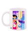 Cartoon Printed Coffee Mug White/Pink/Blue 11ounce