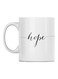 Hope Printed Ceramic Mug White/Black 350ml