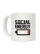 Social Energy Low Printed Ceramic Coffee Mug White
